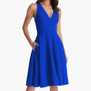 Dress the Population Fit & Flare Cocktail Dress - Electric Blue - Medium